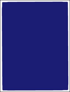 945 onderschrift Onderscheppen Blauw vierkant van Yves Klein