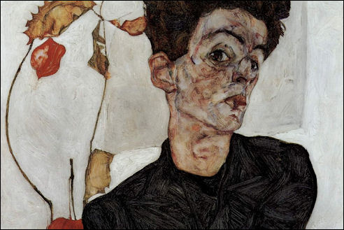 Egon Schiele: Zelfportret met jodenkersen