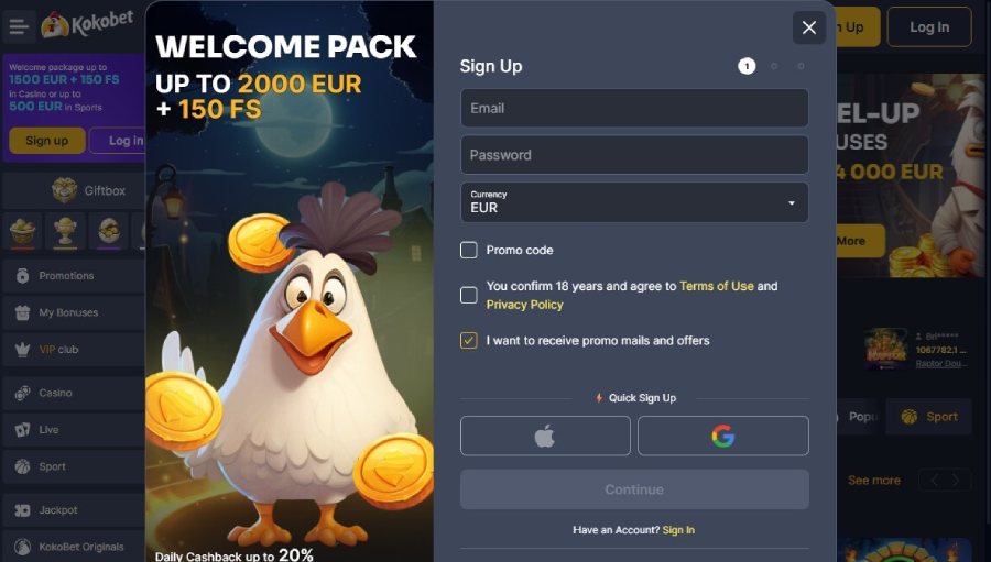 Registreren bij een casino zonder Cruks